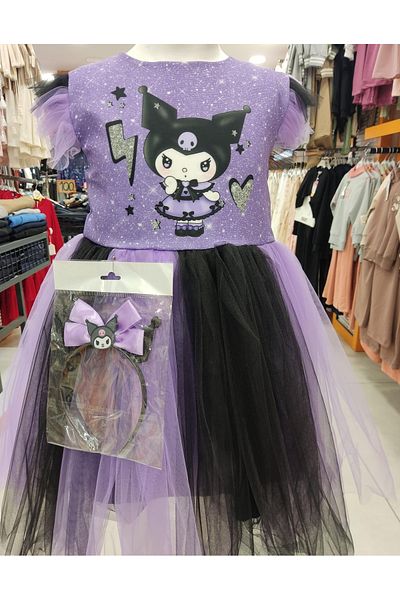 Yonca Çocuk 01034 Lumia Kids Girl Kuromi Dress