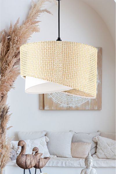 Emg DesiGn Ellipse 2 Tier Fabric Cake Chandelier Children's Room Bedroom Living Room Kitchen Hall