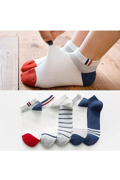 Mikka Lüks Boy's Socks Lakos Patterned Booties Socks 5 Pairs