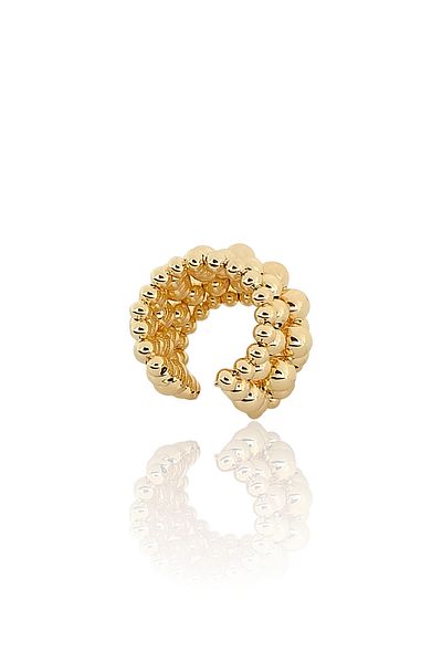 Çlk Accessories Premium Single Five Rows Beaded Cartilage Earrings
