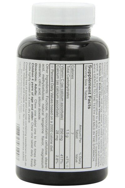 Carlson Labs, Carlson For Kids Chewable Vitamin C, 250mg, 60 Tablets