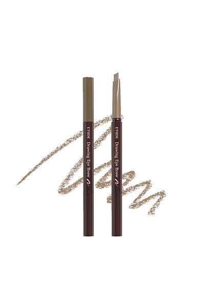 ETUDE Light Brown Eyebrow Pencil - Long-Lasting, Natural Look, Korean Kbeauty, Perfect Gift
