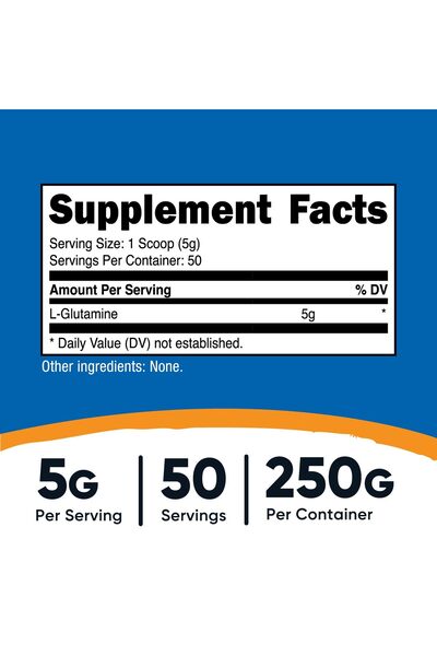 Nutricost L-Glutamine Powder 250 Grams