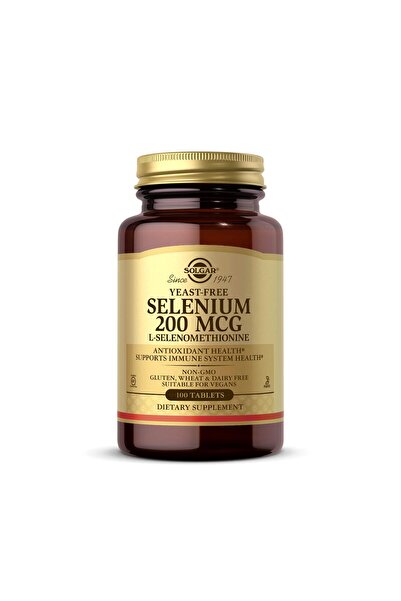 Solgar Yeast-Free Selenium 200 mcg, 100 Tablets - Antioxidant, Immune Support, Non-GMO, Vegan