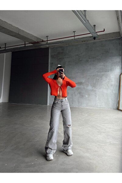 mydukkan.co Original Ripped Detail Palazzo Jean