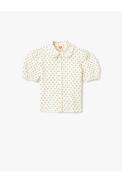 Koton Cotton Buttoned Baby Collar Balloon Sleeve Blouse