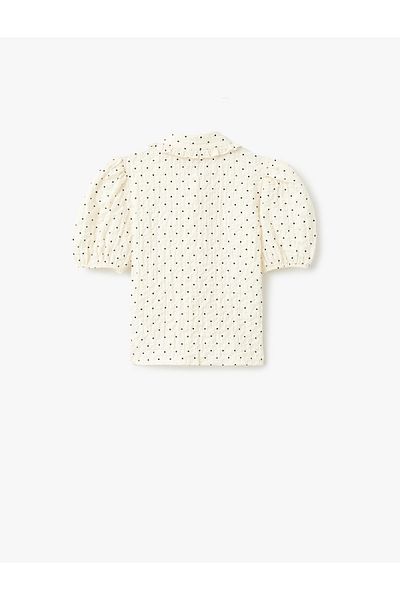Koton Cotton Buttoned Baby Collar Balloon Sleeve Blouse