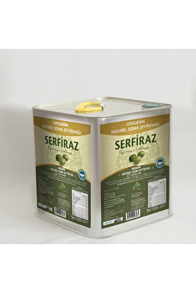 Serfiraz Organik Natürel Sızma Zeytinyağı Teneke 5 L