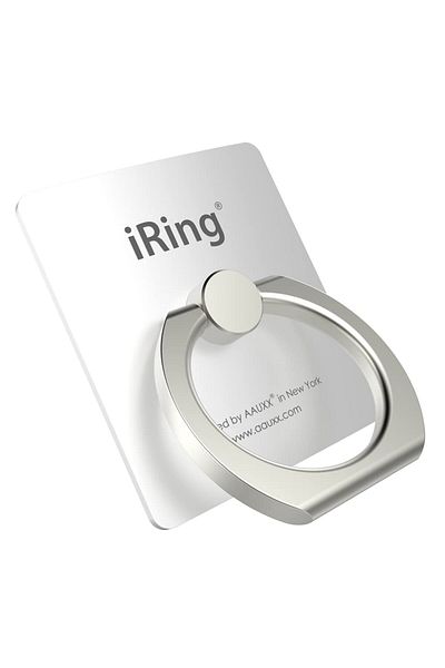 iRing Original Made in Korea Phone Ring Holder, Grip Stand for iPhone, Galaxy, Smartphones (Pearl White)