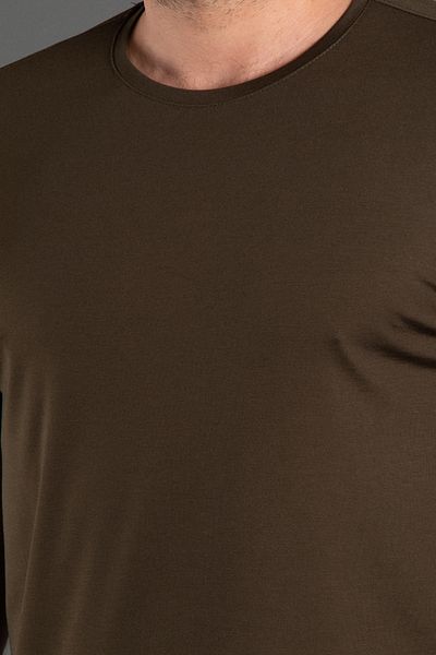 ZEKİ ÖZER Ανδρικό μπλουζάκι Khaki Basic O Neck