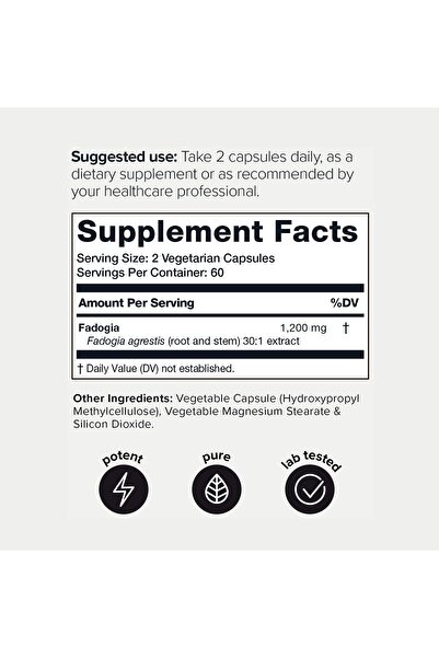 Toniiq Fadogia Agrestis - 30:1 Extract - 1200mg - Lab Tested - 120 Capsules