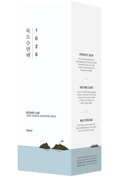 Round Lab Dokdo Sleeping Pack (Unscented) | Night Cream for Irritated Skin, Hydrating, Soothing (3.38 fl.oz)