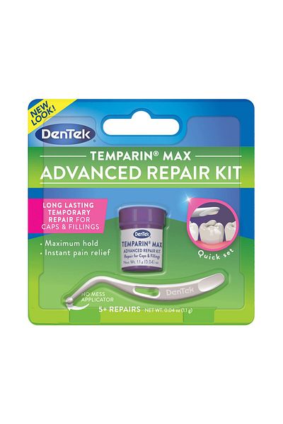 DENTEK طقم إصلاح الأسنان المتقدم Temparin Max، 13+ إصلاحًا