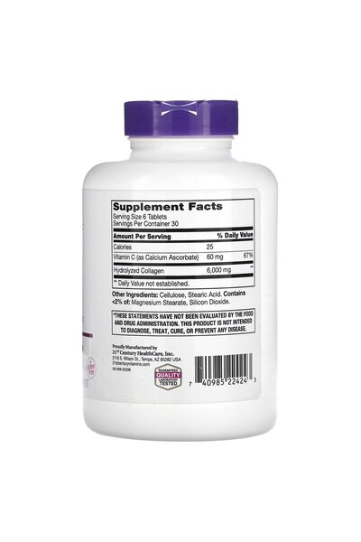 21st Century Super Collagen Plus Vitamin C Tablets, 180 Count