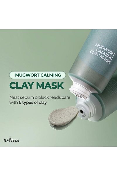 Isntree Mugwort Calming Clay Mask 100ml | Sebum Control, Pore Tightening, Exfoliation | Korean Skincare