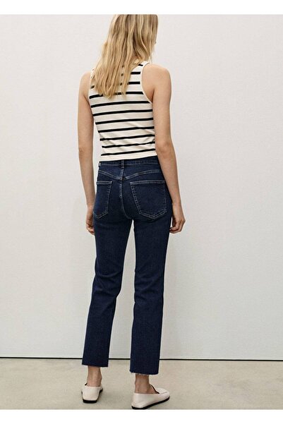MANGO Woman İspanyol paçalı kısa jean pantolon