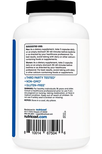 Nutricost ZMA 180 Capsules - Non-GMO and Gluten Free ZMA Supplement