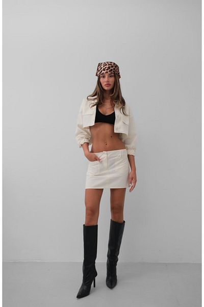 BEYD Button Detail Crop Jacket