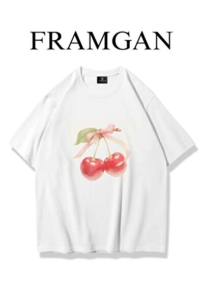 Framgan Ženska trešnja trešnja Štampano bela T-shirt