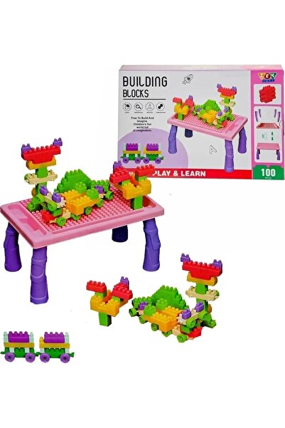 ByCaretta مجموعة طاولة الأنشطة التعليمية، مجموعة مكعبات البناء، لعبة البناء ب...