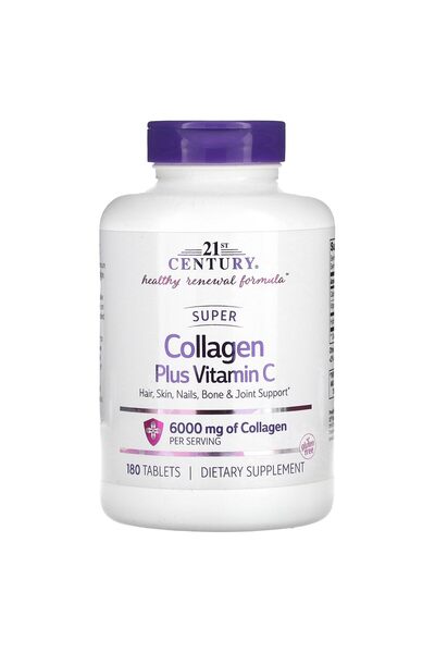 21st Century Super Collagen Plus Vitamin C Tablets, 180 Count