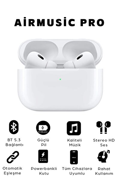 Air Music Pro 2 Anc Aktif Gürültü Engelleyici Kulakiçi Tws Bluetooth Kulaklık...