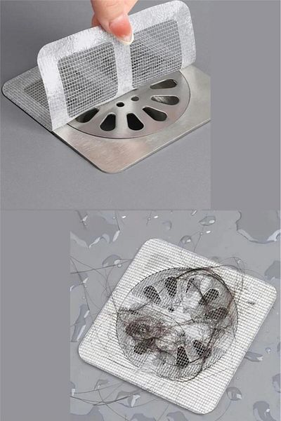 jetfast 10 Pieces Bathroom Drain Strainer Hair Catcher Strainer Bath Shower Drain Anti-Clogging Strainer