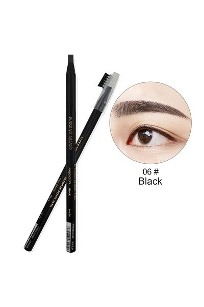 GUAPA Microblading Eyebrow Pencil Waterproof Set for Marking, Filling, Outlining (5pcs, Black)