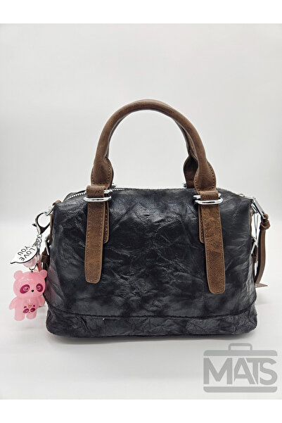 Matthew Cox Kırışık Suni Deri Siyah Taba El Ve Omuz Çantası 2250