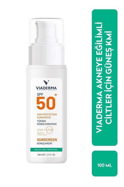 Viaderma Akne Karşıtı SPF 50 Yüz Ve Vücut Güneş Kremi Akneye Meyilli & Karma ...