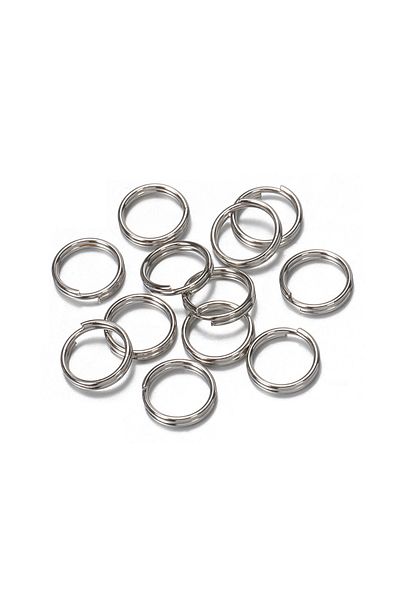 Choice 6mm Steel 50pcs/lot 6/8/10/12mm Metal Keyring Blank Circle Split Ring Connector for DIY Keychain Je
