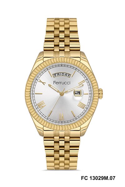 Ferrucci Rolex Kasa Aylı Günlü Takvimli Erkek Kol Saati