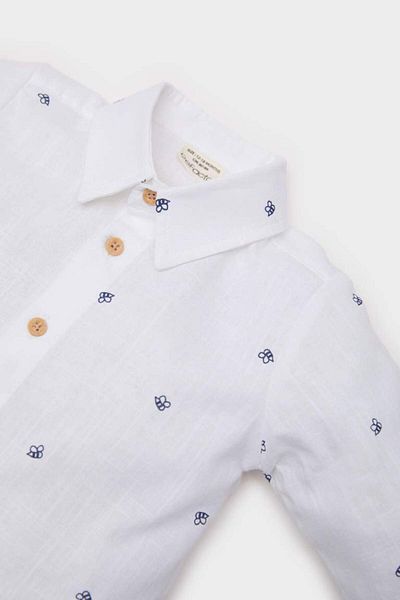 DeFacto Νέα σεζόν Baby Boy με σχέδιο Flamed Poplin μακρυμάνικο πουκάμισο