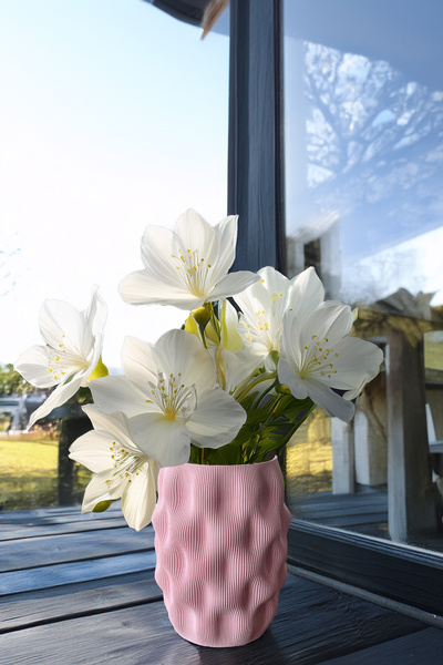 N NOXXO Nordic Decorative Volume Vase Vegan Pla Pink