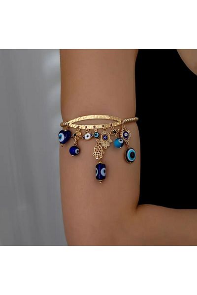 Minnoş Dükkan Handmade Evil Eye Beaded Bracelet