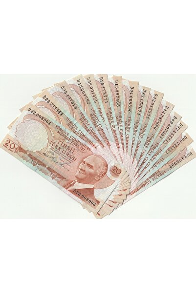 Edi Antik 6. Emisyon 20 Türk Lirası ça/çil Eski kağıt para (1adet gönderilcektir)