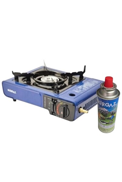 CAMPOUT Tüp Bağlantılı Kamp Karavan Piknik Tekli Portatif Ocak Bir Kartuş (MAVİ RENK GÖNDERİLECEK)