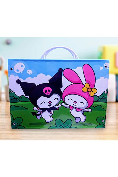 izmir yazici servis Kuromi My Melody Box with Handle Folder Kindergarten Kindergarten Nursery