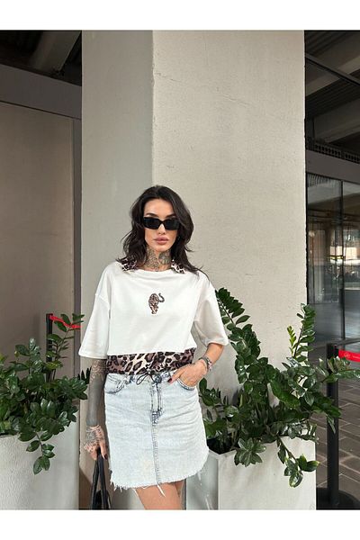kef clothing T-Shirt Two Thread Leopard Tiger Pattern