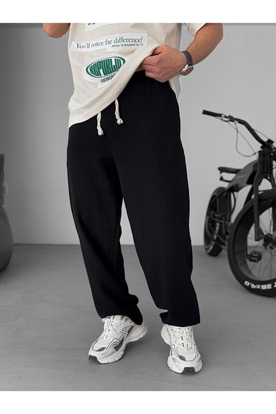 BYBASICMAN Black Baggy Pants - Jj-206