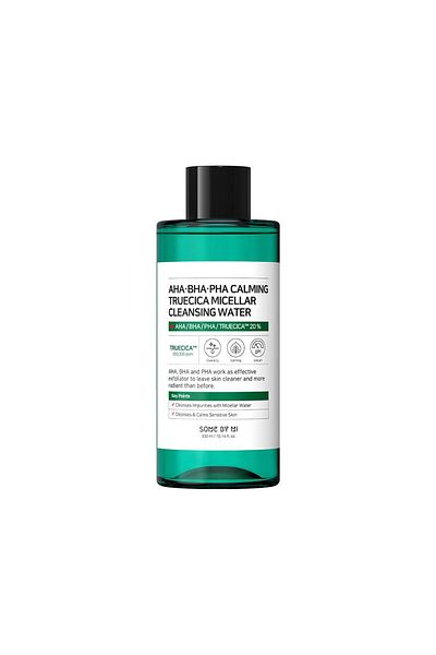 Some By Mi AHA BHA PHA Truecica Micellar Cleansing Water, 10.14Oz, Sensitive Skin, Calming