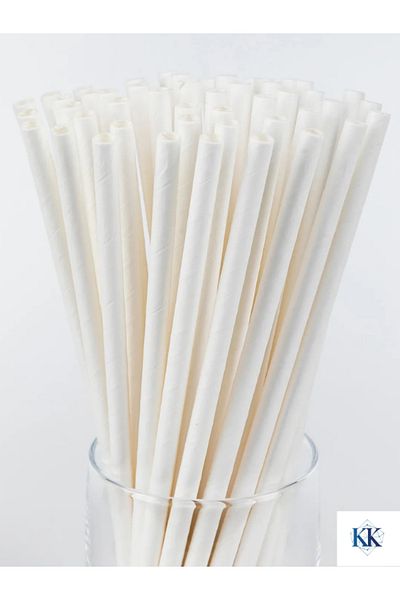 KENAN KAYA 250 Pieces Paper Straws 6mm X 197mm