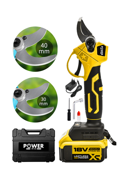 POWER BLACK GERMANY Ultra Lüks Professional Çift Akülü Dijital Şarjlı Budama ...