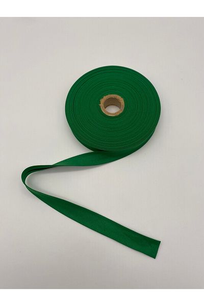 Ak Tuhafiye 100% Cotton (Koton) Piping Green 25 Meters Length-2 cm Width-Bias Ply Cotton Piping 25 Meters No: 17