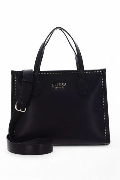 Guess Geantă de umăr pentru femei Silvana Black Hwvc 8665220