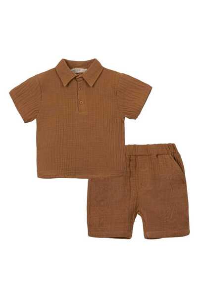 Necix's müslin erkek bebek ikili takım