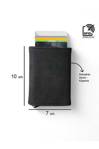 LEXA Boxed Rfid Protected Magnet Automatic Mechanism Card Holder Wallet