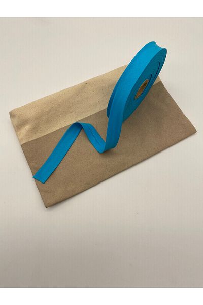 Ak Tuhafiye 100% Cotton (Koton) Piping Cyan Blue 25 Meters Length-2 cm Width-Bias Ply Piping No:36
