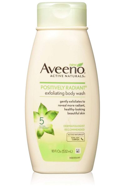 AVEENO Positively Radiant Body Wash Exfoliating 18 Ounce (532ml)