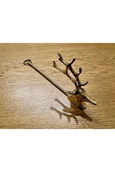 hediye ESTERHOMEDECOR Geyik başlı pirinç mum söndürücü 27cm